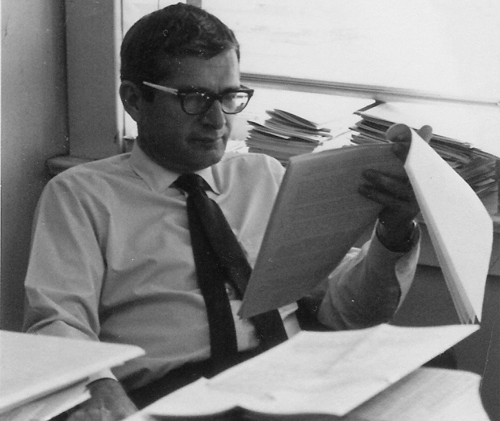 Jack Schull in the Special Projects Building mid 1960s [MS 170 Schull Photo Collection, McGovern Historical Center, Texas Medical Center Library]