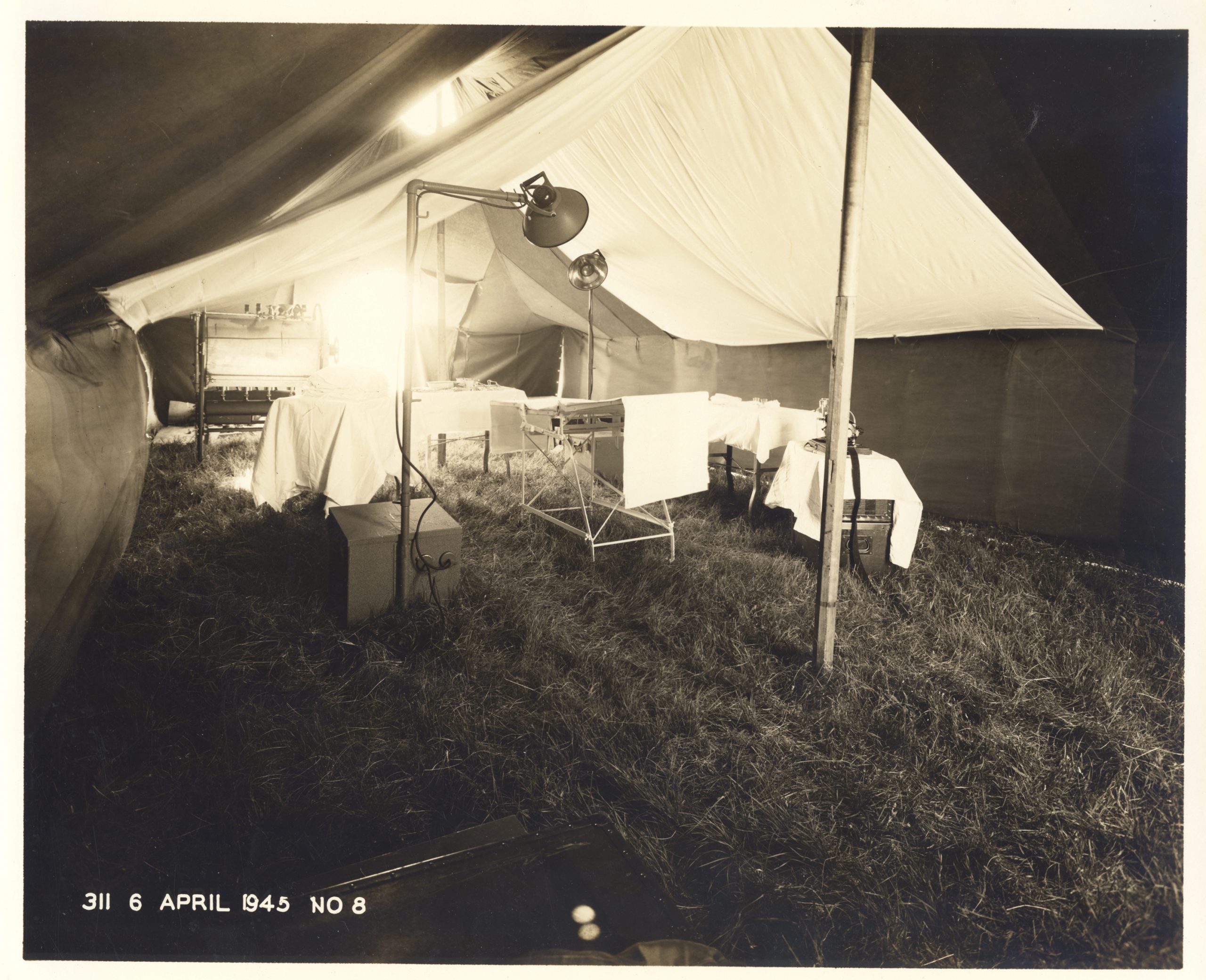 Army Hospital Tent, 1945 (MS070 Series II, Box 9, folder 17)