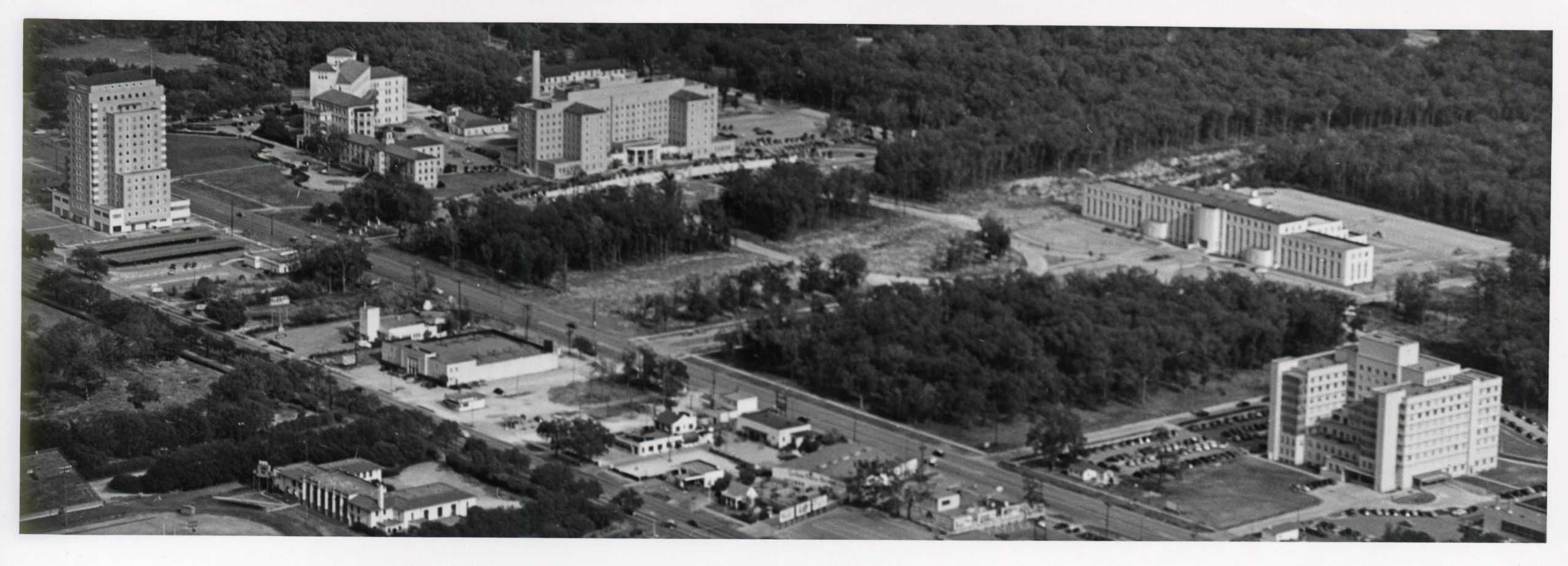 Texas Medical Center aerial, 1952