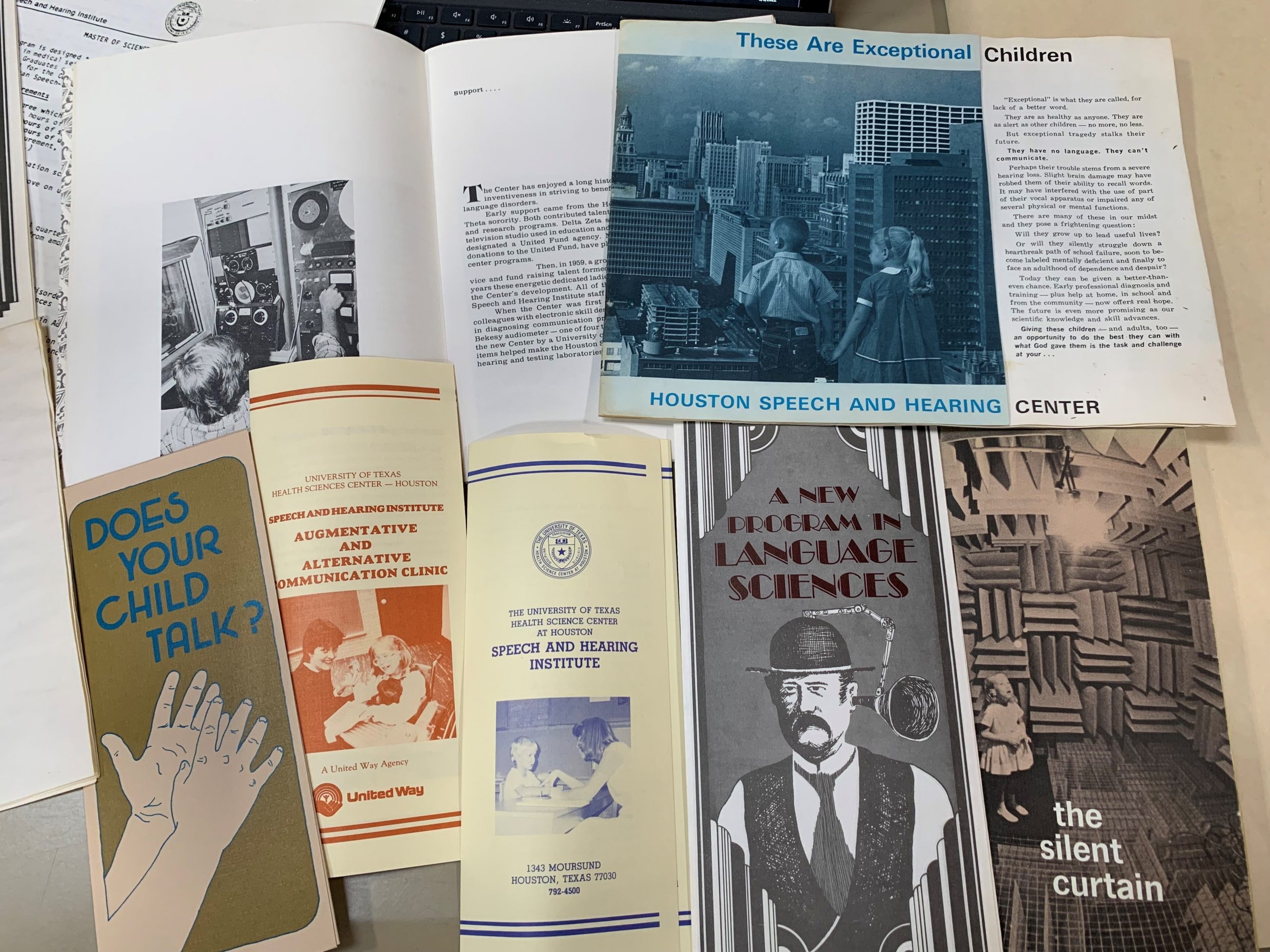 UT Speech and Hearing Institute Brochures, 1972 or later, IC 012, McGovern Historical Center, TMC Library