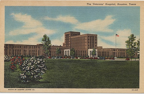 [Veterans Hospital, Houston, TX, 1950. IC091-hous_56, IC 091 Texas Healthcare Facilities Postcard Collection, McGovern Historical Center, Texas Medical Center Library]