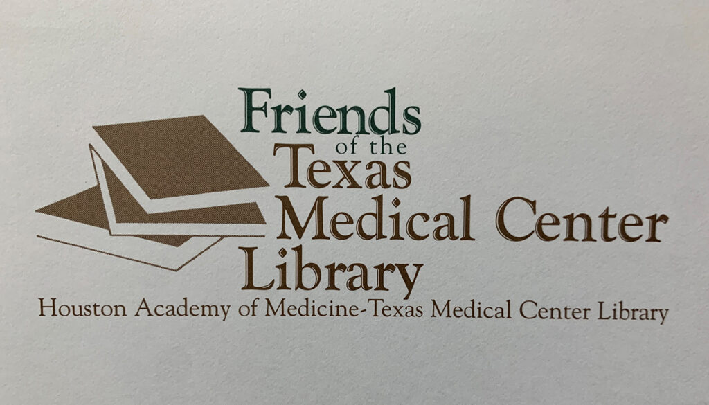 [Friends of the Texas Medical Center Library Logo from stationary. IC-090-b1-f33-01, IC 090 Friends of the Texas Medical Center Library records, McGovern Historical Center, Texas Medical Center Library]