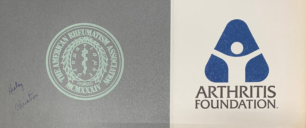 [American Rheumatism Association and Arthritis Foundation logos. MS 080 Daniel J. McCarty, MD papers, McGovern Historical Center, TMC Library]
