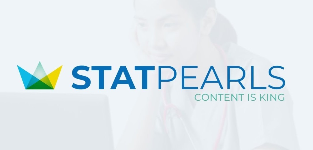 StatPearls logo with crown on left side