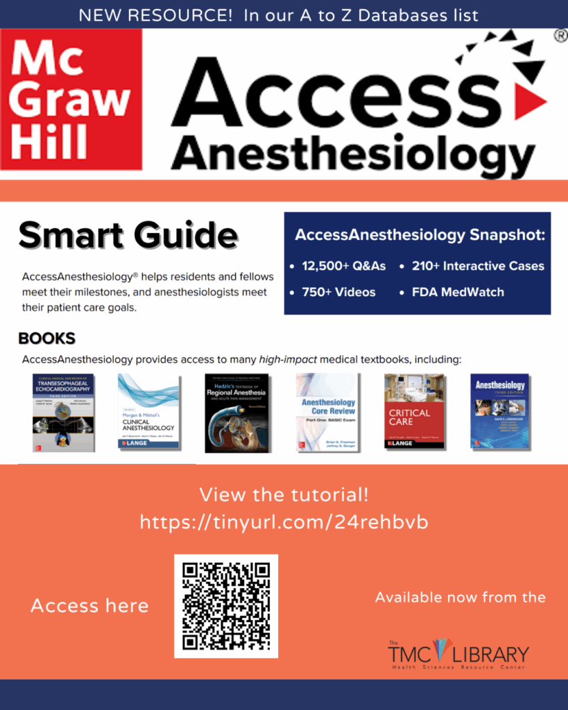 Access Anesthesiology has 12,500 Q&As, 210+ interactive cases, 750+ videos, FDA MedWatch, find out more at the tutorial: htt[s://tinyurl.com/24rehbvb