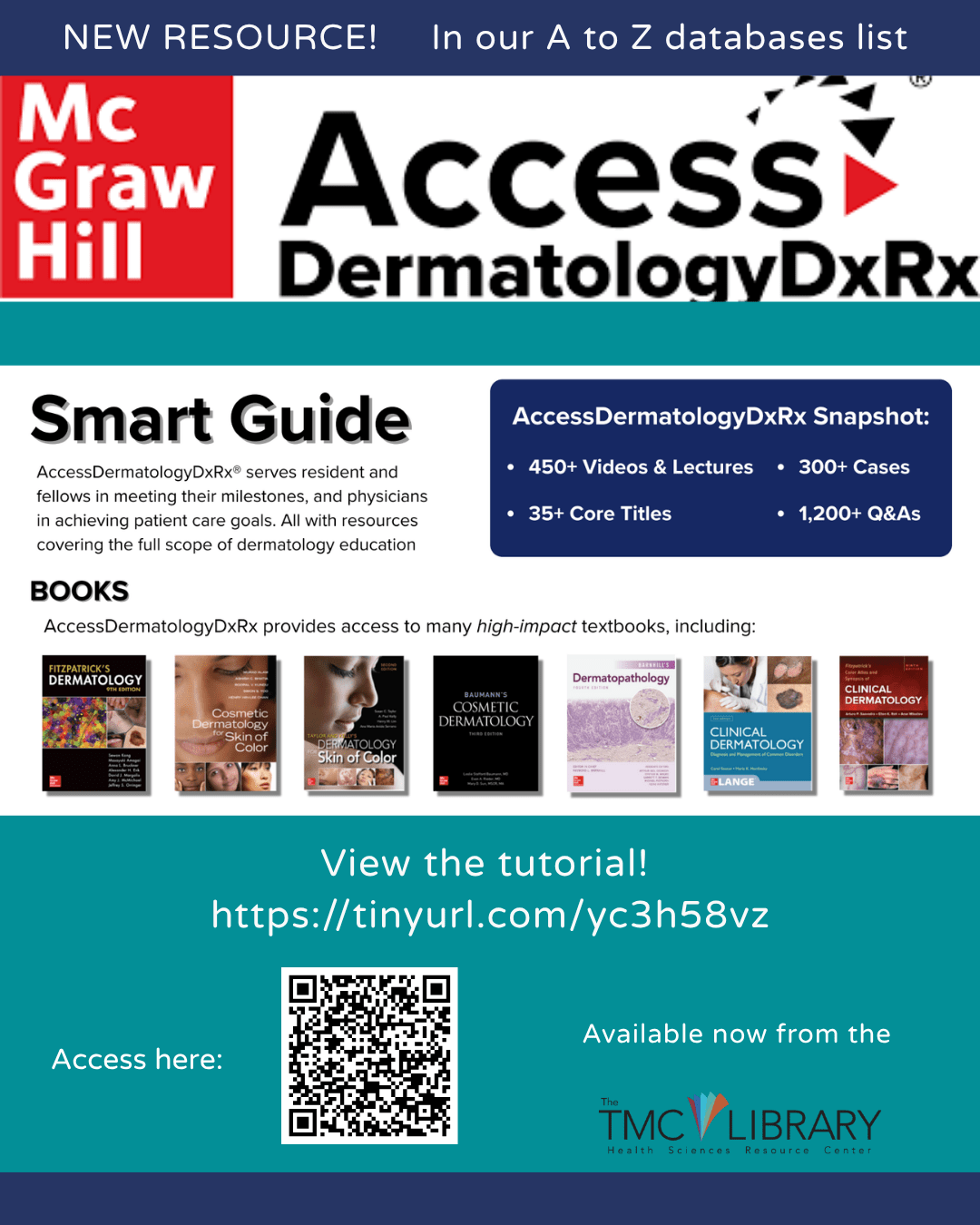 Access Dermatology DxRx–NEW at the TMC Library!