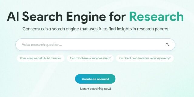 AI Search Engine for Research, use consensus